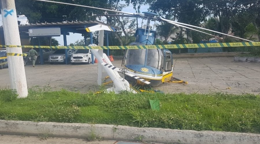 [Acidente com helicóptero da PRF deixa piloto ferido em Eunápolis]