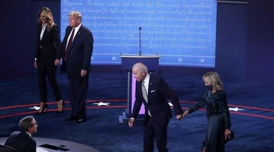 [Trump e Biden trocam acusações pessoais e protagonizam confusão durante primeiro debate ]